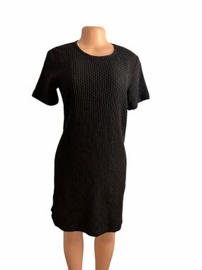 eileen fisher short sleeve knit dress Eileen Fisher - Women's Organic Cotton Interlock Crew Neck Sleep Dress - Green